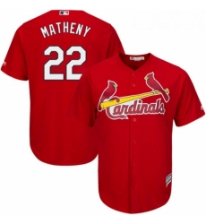 Youth Majestic St Louis Cardinals 22 Mike Matheny Authentic Red Alternate Cool Base MLB Jersey Youth Majestic St Louis Cardinals 22 Mike Matheny Authentic Red Alternate Cool Base MLB Jersey