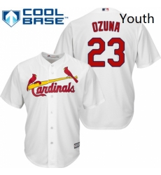 Youth Majestic St Louis Cardinals 23 Marcell Ozuna Replica White Home Cool Base MLB Jersey Youth Majestic St Louis Cardinals 23 Marcell Ozuna Replica White Home Cool Base MLB Jersey