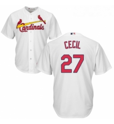 Youth Majestic St Louis Cardinals 27 Brett Cecil Authentic White Home Cool Base MLB Jersey Youth Majestic St Louis Cardinals 27 Brett Cecil Authentic White Home Cool Base MLB Jersey