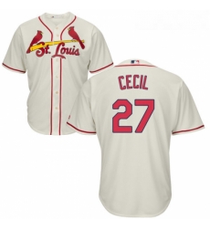 Youth Majestic St Louis Cardinals 27 Brett Cecil Replica Cream Alternate Cool Base MLB Jersey Youth Majestic St Louis Cardinals 27 Brett Cecil Replica Cream Alternate Cool Base MLB Jersey