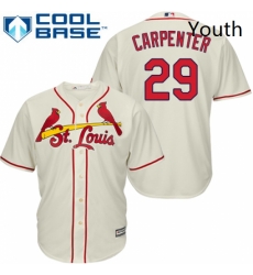 Youth Majestic St Louis Cardinals 29 Chris Carpenter Replica Cream Alternate Cool Base MLB Jersey Youth Majestic St Louis Cardinals 29 Chris Carpenter Replica Cream Alternate Cool Base MLB Jersey