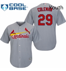 Youth Majestic St Louis Cardinals 29 Vince Coleman Replica Grey Road Cool Base MLB Jersey Youth Majestic St Louis Cardinals 29 Vince Coleman Replica Grey Road Cool Base MLB Jersey