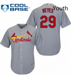 Youth Majestic St Louis Cardinals 29 lex Reyes Replica Grey Road Cool Base MLB Jersey Youth Majestic St Louis Cardinals 29 lex Reyes Replica Grey Road Cool Base MLB Jersey