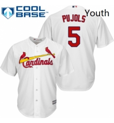 Youth Majestic St Louis Cardinals 5 Albert Pujols Authentic White Home Cool Base MLB Jersey Youth Majestic St Louis Cardinals 5 Albert Pujols Authentic White Home Cool Base MLB Jersey