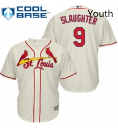 Youth Majestic St Louis Cardinals 9 Enos Slaughter Authentic Cream Alternate Cool Base MLB Jersey Youth Majestic St Louis Cardinals 9 Enos Slaughter Authentic Cream Alternate Cool Base MLB Jersey