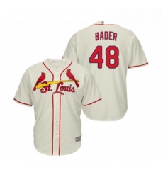 Youth St Louis Cardinals 48 Harrison Bader Replica Cream Alternate Cool Base Baseball Jersey Youth St Louis Cardinals 48 Harrison Bader Replica Cream Alternate Cool Base Baseball Jersey