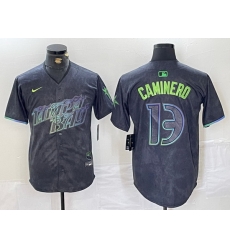 Men Tampa Bay Rays 13 Junior Caminero Charcoal 2024 City Connect Limited Stitched jerseys 1 Men Tampa Bay Rays 13 Junior Caminero Charcoal 2024 City Connect Limited Stitched jerseys 1