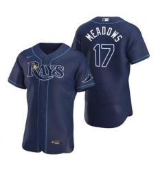 Men Tampa Bay Rays 17 Austin Meadows Navy Flex Base Stitched Jersey Men Tampa Bay Rays 17 Austin Meadows Navy Flex Base Stitched Jersey