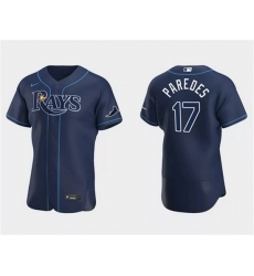 Men Tampa Bay Rays 17 Isaac Paredes White Flex Base Stitched Baseball JerseyS Men Tampa Bay Rays 17 Isaac Paredes White Flex Base Stitched Baseball JerseyS