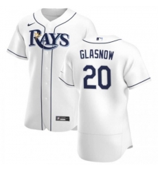 Men Tampa Bay Rays 20 Tyler Glasnow White Flex Base Stitched Jersey Men Tampa Bay Rays 20 Tyler Glasnow White Flex Base Stitched Jersey