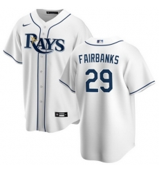 Men Tampa Bay Rays 29 Pete Fairbanks White Cool Base Stitched Baseball Jersey Men Tampa Bay Rays 29 Pete Fairbanks White Cool Base Stitched Baseball Jersey