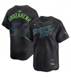 Men Tampa Bay Rays 56 Randy Arozarena Charcoal 2024 City Connect Limited Stitched Baseball Jersey Men Tampa Bay Rays 56 Randy Arozarena Charcoal 2024 City Connect Limited Stitched Baseball Jersey