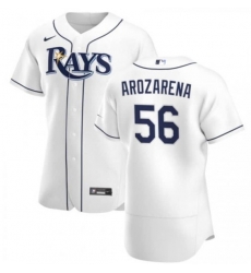 Men Tampa Bay Rays 56 Randy Arozarena White Flex Base Stitched Jersey Men Tampa Bay Rays 56 Randy Arozarena White Flex Base Stitched Jersey