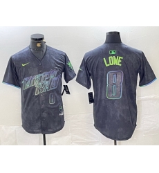 Men Tampa Bay Rays 8 Brandon Lowe Charcoal 2024 City Connect Limited Stitched jerseys Men Tampa Bay Rays 8 Brandon Lowe Charcoal 2024 City Connect Limited Stitched jerseys