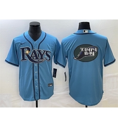 Men Tampa Bay Rays Light Blue Team Big Logo Cool Base Stitched Baseball Jersey Men Tampa Bay Rays Light Blue Team Big Logo Cool Base Stitched Baseball Jersey