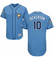 Mens Majestic Tampa Bay Rays 10 Corey Dickerson Light Blue Flexbase Authentic Collection MLB Jersey Mens Majestic Tampa Bay Rays 10 Corey Dickerson Light Blue Flexbase Authentic Collection MLB Jersey