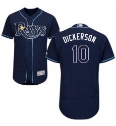 Mens Majestic Tampa Bay Rays 10 Corey Dickerson Navy Blue Alternate Flex Base Authentic Collection MLB Jersey Mens Majestic Tampa Bay Rays 10 Corey Dickerson Navy Blue Alternate Flex Base Authentic Collection MLB Jersey