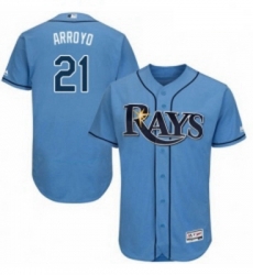 Mens Majestic Tampa Bay Rays 21 Christian Arroyo Columbia Alternate Flex Base Authentic Collection MLB Jersey Mens Majestic Tampa Bay Rays 21 Christian Arroyo Columbia Alternate Flex Base Authentic Collection MLB Jersey