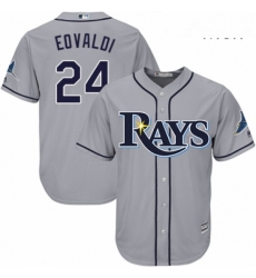 Mens Majestic Tampa Bay Rays 24 Nathan Eovaldi Replica Grey Road Cool Base MLB Jersey Mens Majestic Tampa Bay Rays 24 Nathan Eovaldi Replica Grey Road Cool Base MLB Jersey