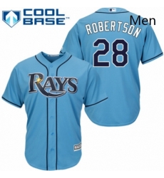 Mens Majestic Tampa Bay Rays 28 Daniel Robertson Replica Light Blue Alternate 2 Cool Base MLB Jersey Mens Majestic Tampa Bay Rays 28 Daniel Robertson Replica Light Blue Alternate 2 Cool Base MLB Jersey