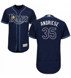 Mens Majestic Tampa Bay Rays 35 Matt Andriese Navy Blue Alternate Flex Base Authentic Collection MLB Jersey Mens Majestic Tampa Bay Rays 35 Matt Andriese Navy Blue Alternate Flex Base Authentic Collection MLB Jersey