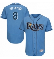 Mens Majestic Tampa Bay Rays 8 Rob Refsnyder Columbia Alternate Flex Base Authentic Collection MLB Jersey Mens Majestic Tampa Bay Rays 8 Rob Refsnyder Columbia Alternate Flex Base Authentic Collection MLB Jersey