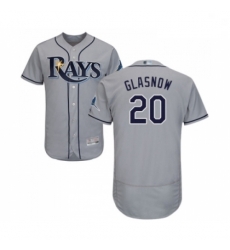 Mens Tampa Bay Rays 20 Tyler Glasnow Grey Road Flex Base Authentic Collection Baseball Jersey Mens Tampa Bay Rays 20 Tyler Glasnow Grey Road Flex Base Authentic Collection Baseball Jersey