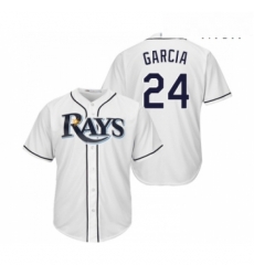 Mens Tampa Bay Rays 24 Avisail Garcia Replica White Home Cool Base Baseball Jersey Mens Tampa Bay Rays 24 Avisail Garcia Replica White Home Cool Base Baseball Jersey