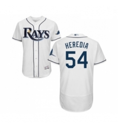 Mens Tampa Bay Rays 54 Guillermo Heredia Home White Home Flex Base Authentic Collection Baseball Jersey Mens Tampa Bay Rays 54 Guillermo Heredia Home White Home Flex Base Authentic Collection Baseball Jersey