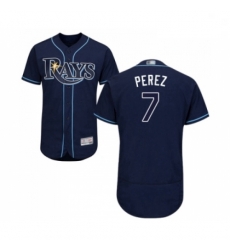 Mens Tampa Bay Rays 7 Michael Perez Navy Blue Alternate Flex Base Authentic Collection Baseball Jersey Mens Tampa Bay Rays 7 Michael Perez Navy Blue Alternate Flex Base Authentic Collection Baseball Jersey