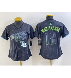 Women Tampa Bay Rays 18 Shane McClanahan Charcoal 2024 City Connect Limited Stitched Baseball Jersey 3 Women Tampa Bay Rays 18 Shane McClanahan Charcoal 2024 City Connect Limited Stitched Baseball Jersey 3