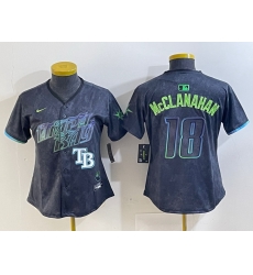Women Tampa Bay Rays 18 Shane McClanahan Charcoal 2024 City Connect Limited jerseys 2 Women Tampa Bay Rays 18 Shane McClanahan Charcoal 2024 City Connect Limited jerseys 2