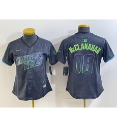 Women Tampa Bay Rays 18 Shane McClanahan Charcoal 2024 City Connect Limited jerseys 3 Women Tampa Bay Rays 18 Shane McClanahan Charcoal 2024 City Connect Limited jerseys 3