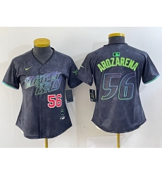 Women Tampa Bay Rays 56 Randy Arozarena Charcoal 2024 City Connect Limited Stitched Baseball Jersey 1 Women Tampa Bay Rays 56 Randy Arozarena Charcoal 2024 City Connect Limited Stitched Baseball Jersey 1