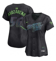 Women Tampa Bay Rays 56 Randy Arozarena Charcoal 2024 City Connect Limited Stitched Women Tampa Bay Rays 56 Randy Arozarena Charcoal 2024 City Connect Limited Stitched