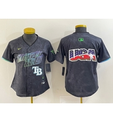 Women Tampa Bay Rays Team Big Logo Charcoal 2024 City Connect Limited Stitched Baseball JerseyS 2 Women Tampa Bay Rays Team Big Logo Charcoal 2024 City Connect Limited Stitched Baseball JerseyS 2