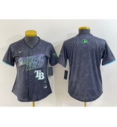 Women Tampa Bay Rays Team Big Logo Charcoal 2024 City Connect Limited Stitched Baseball JerseyS 3 Women Tampa Bay Rays Team Big Logo Charcoal 2024 City Connect Limited Stitched Baseball JerseyS 3