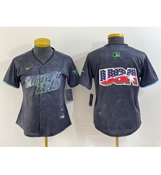 Women Tampa Bay Rays Team Big Logo Charcoal 2024 City Connect Limited Stitched1 Women Tampa Bay Rays Team Big Logo Charcoal 2024 City Connect Limited Stitched1
