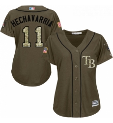 Womens Majestic Tampa Bay Rays 11 Adeiny Hechavarria Replica Green Salute to Service MLB Jersey Womens Majestic Tampa Bay Rays 11 Adeiny Hechavarria Replica Green Salute to Service MLB Jersey