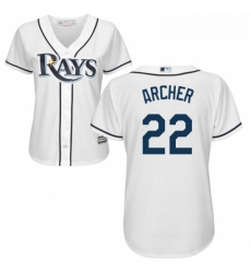 Womens Majestic Tampa Bay Rays 22 Chris Archer Authentic White Home Cool Base MLB Jersey Womens Majestic Tampa Bay Rays 22 Chris Archer Authentic White Home Cool Base MLB Jersey