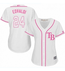 Womens Majestic Tampa Bay Rays 24 Nathan Eovaldi Replica White Fashion Cool Base MLB Jersey Womens Majestic Tampa Bay Rays 24 Nathan Eovaldi Replica White Fashion Cool Base MLB Jersey