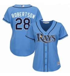 Womens Majestic Tampa Bay Rays 28 Daniel Robertson Replica Light Blue Alternate 2 Cool Base MLB Jersey Womens Majestic Tampa Bay Rays 28 Daniel Robertson Replica Light Blue Alternate 2 Cool Base MLB Jersey