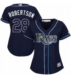 Womens Majestic Tampa Bay Rays 28 Daniel Robertson Replica Navy Blue Alternate Cool Base MLB Jersey Womens Majestic Tampa Bay Rays 28 Daniel Robertson Replica Navy Blue Alternate Cool Base MLB Jersey