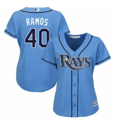 Womens Majestic Tampa Bay Rays 40 Wilson Ramos Authentic Light Blue Alternate 2 Cool Base MLB Jersey Womens Majestic Tampa Bay Rays 40 Wilson Ramos Authentic Light Blue Alternate 2 Cool Base MLB Jersey