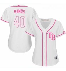 Womens Majestic Tampa Bay Rays 40 Wilson Ramos Authentic White Fashion Cool Base MLB Jersey Womens Majestic Tampa Bay Rays 40 Wilson Ramos Authentic White Fashion Cool Base MLB Jersey