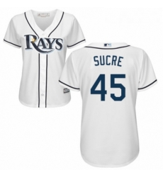 Womens Majestic Tampa Bay Rays 45 Jesus Sucre Authentic White Home Cool Base MLB Jersey Womens Majestic Tampa Bay Rays 45 Jesus Sucre Authentic White Home Cool Base MLB Jersey