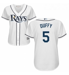 Womens Majestic Tampa Bay Rays 5 Matt Duffy Authentic White Home Cool Base MLB Jersey Womens Majestic Tampa Bay Rays 5 Matt Duffy Authentic White Home Cool Base MLB Jersey