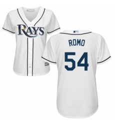 Womens Majestic Tampa Bay Rays 54 Sergio Romo Replica White Home Cool Base MLB Jersey Womens Majestic Tampa Bay Rays 54 Sergio Romo Replica White Home Cool Base MLB Jersey