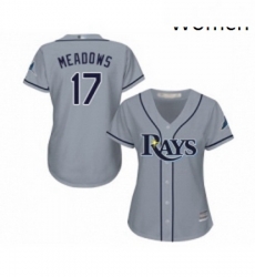 Womens Tampa Bay Rays 17 Austin Meadows Replica Grey Road Cool Base Baseball Jersey Womens Tampa Bay Rays 17 Austin Meadows Replica Grey Road Cool Base Baseball Jersey