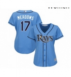 Womens Tampa Bay Rays 17 Austin Meadows Replica Light Blue Alternate 2 Cool Base Baseball Jersey Womens Tampa Bay Rays 17 Austin Meadows Replica Light Blue Alternate 2 Cool Base Baseball Jersey